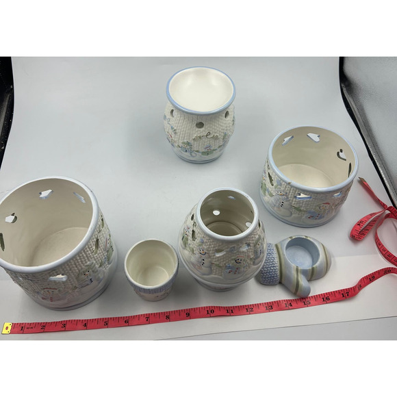 Yankee Candle Snow Folks Candle Holders Simmer Pot Mitten Tea Light Votive 6 - Picture 4 of 15